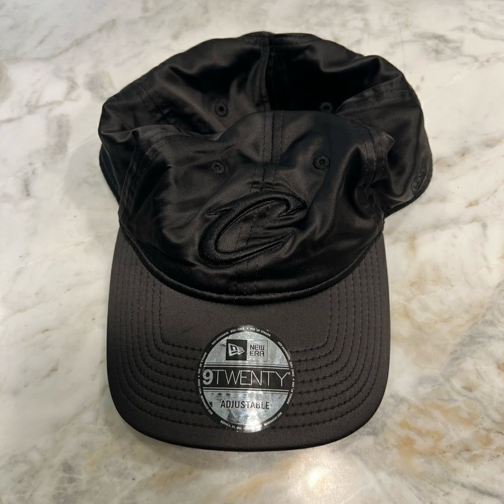 New Era Black satin baseball cap